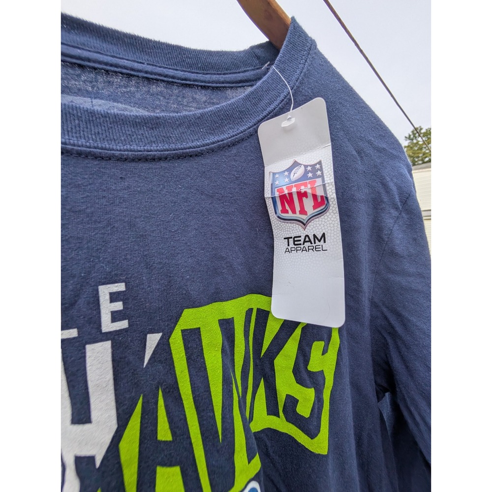 Seattle Seahawks NFL Team Apparel Long‎ Sleeve T-Shirt Mens - Picture 4 of 4